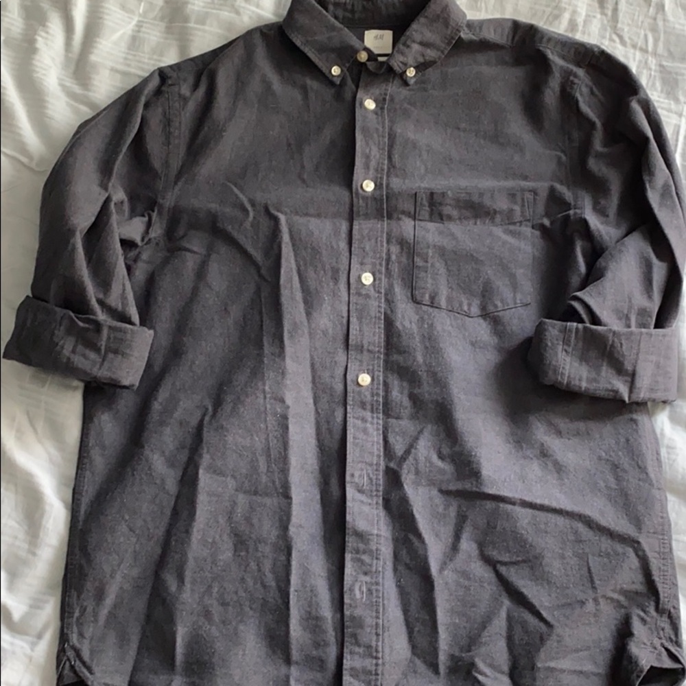 Button up collared long sleeve